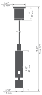 Sestava s kloubem pro zavěšení LED profilů - RD-2 - stříbrná