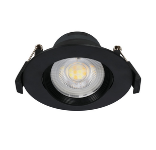 Výklopné LED bodové svítidlo 5W | černá | kruhové | 5W | přepínatelné CCT |